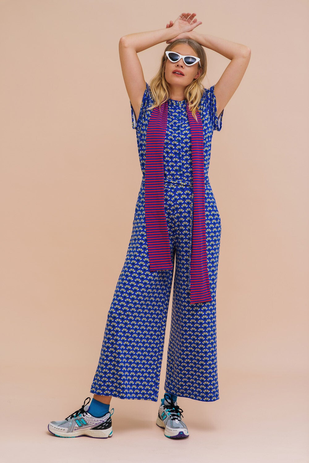 Zilch, pants wide, fan dazzling blue