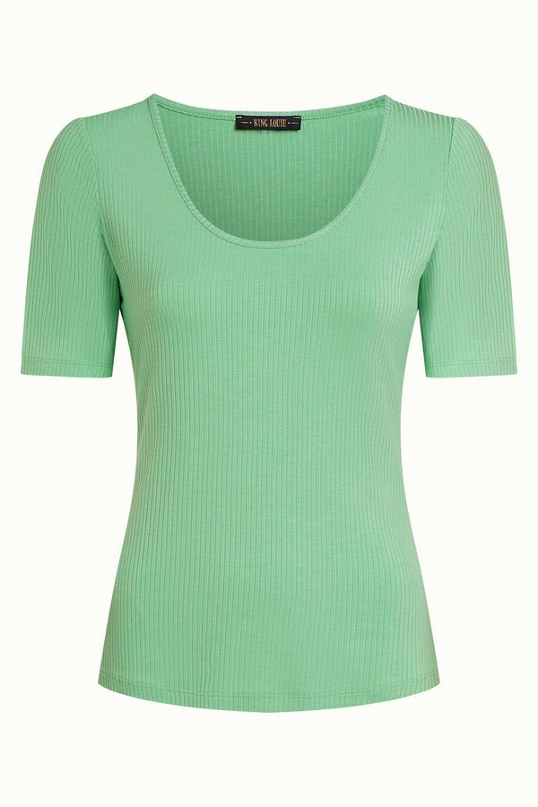 King Louie, Carice top uni rib, minty meadow