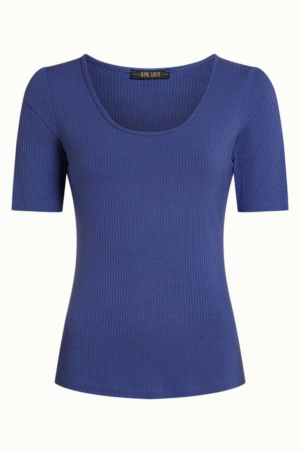 King Louie, Carice top uni rib, amparo blue