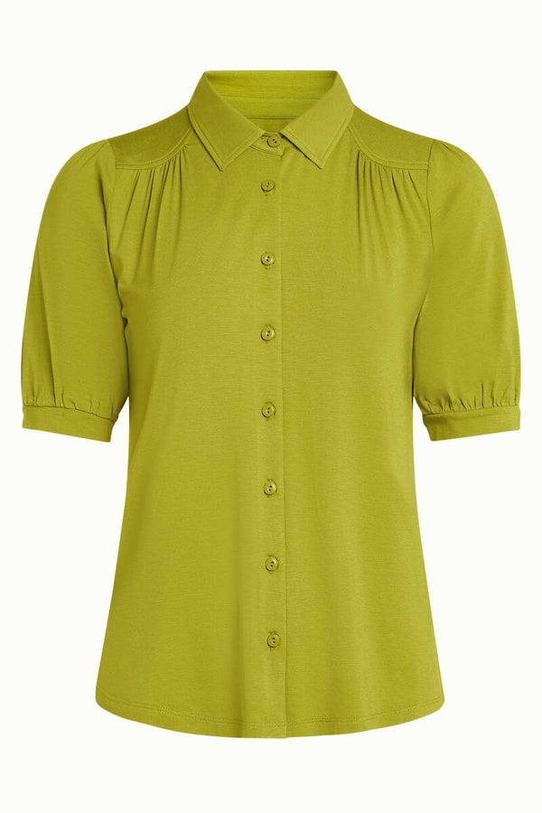 King Louie, Carina blouse viscose light, green envy