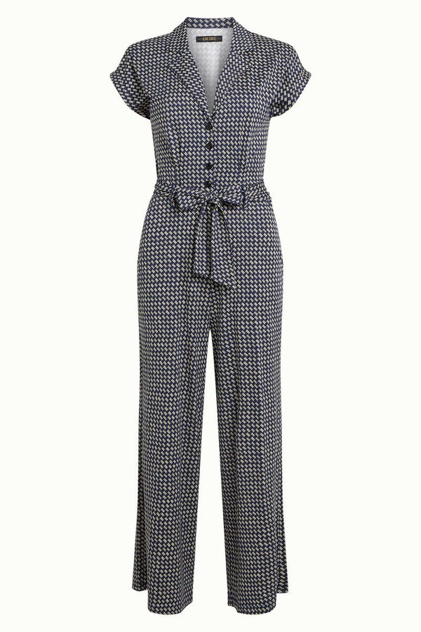 King Louie, Darcy jumpsuit blizzard, mazarine