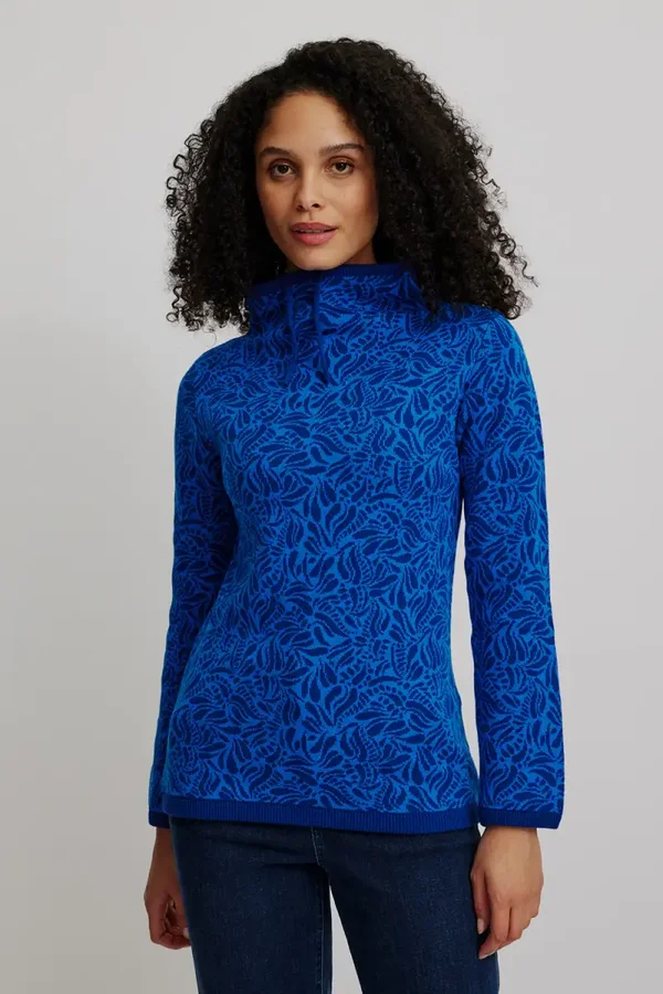 Tranquillo, jacquard jumper, blue paisley