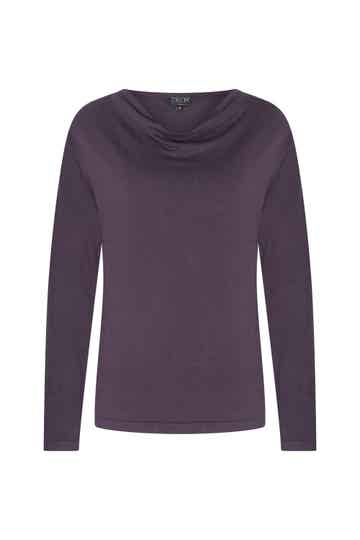 Zilch, top batsleeve, plum