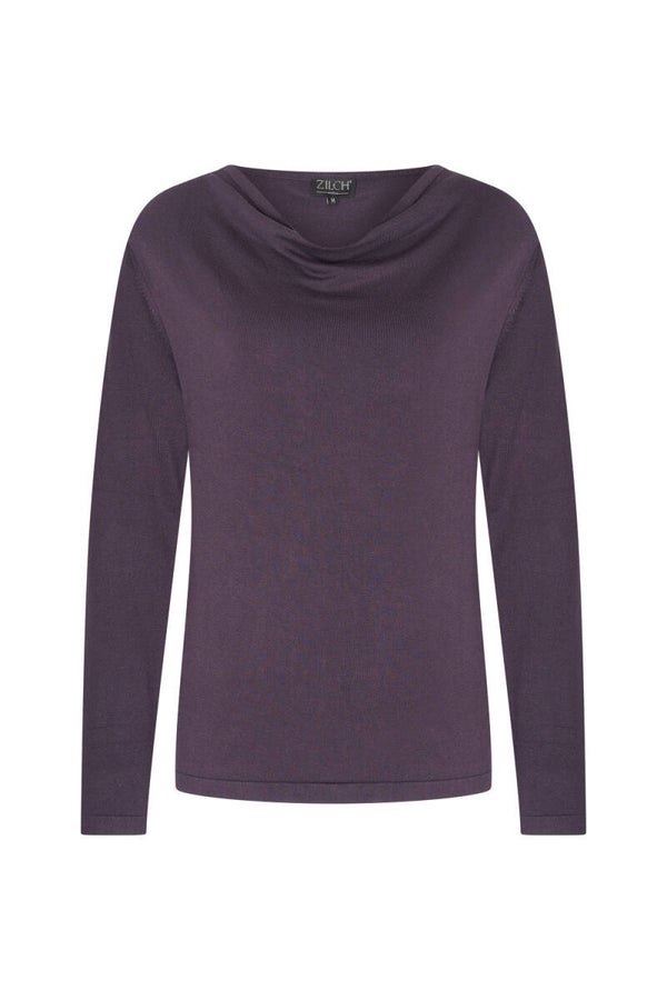 Zilch, top batsleeve, plum