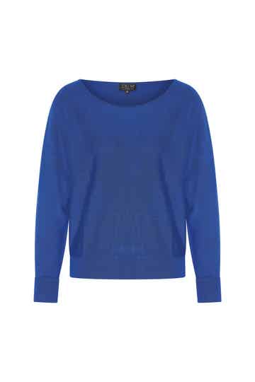 Zilch, top batsleeve, electric blue