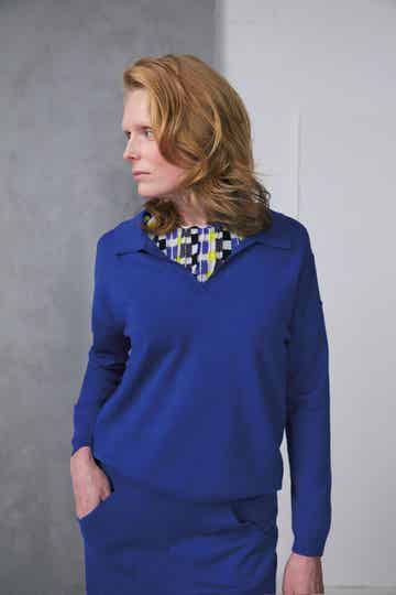 Zilch, sweater, electric blue