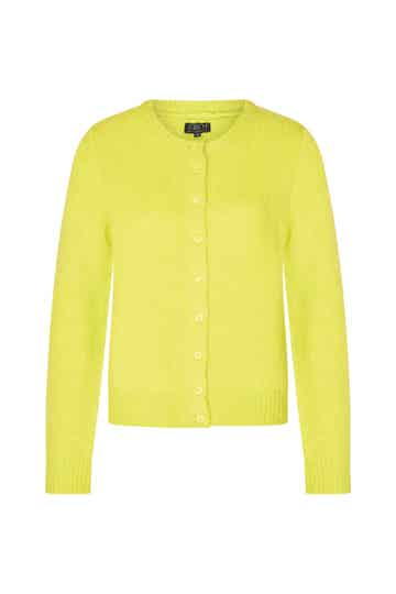 Zilch, cardigan round neck, bright lemon
