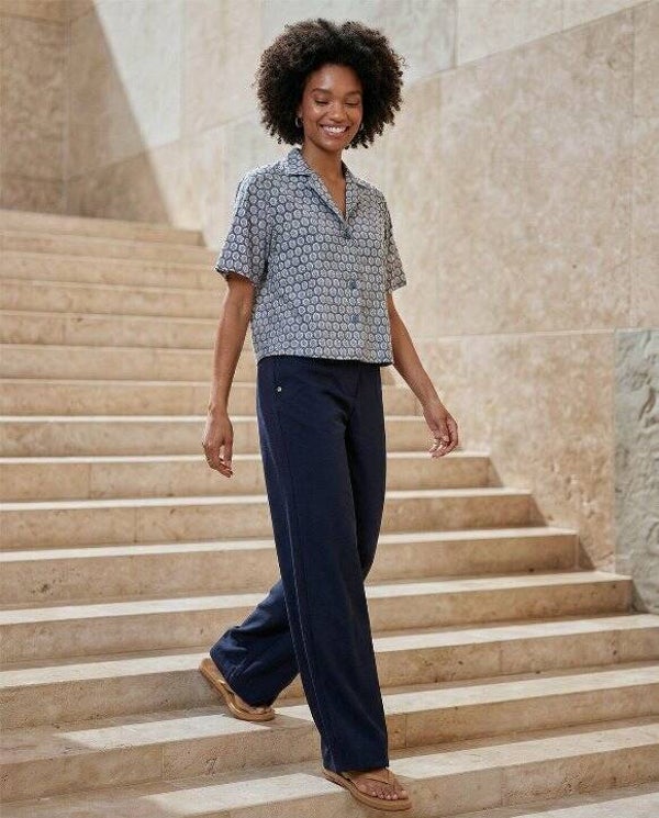 Surkana, pocketed pants, navy blue