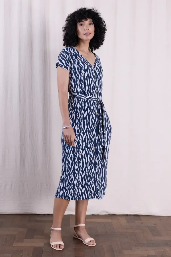 Nomads, viscose V neck dress