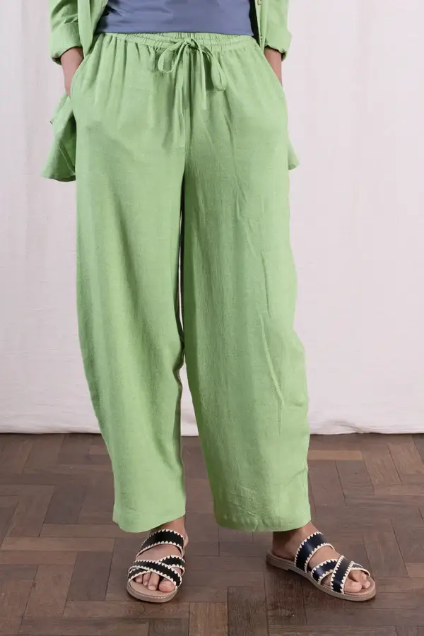 Nomads, broek elastic waist, pistachio