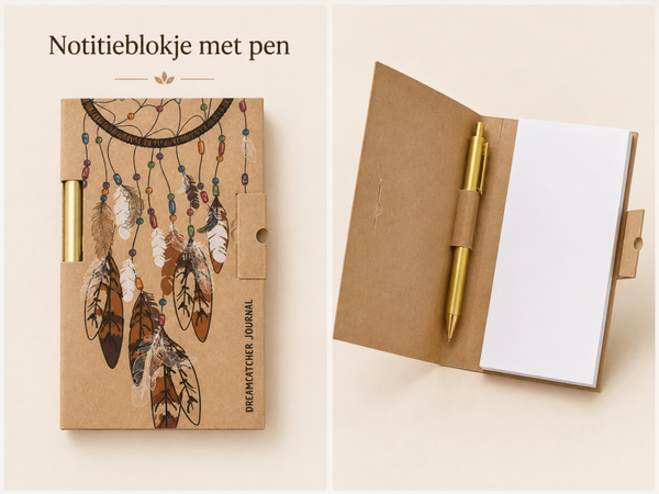 Notitieblokje met pen