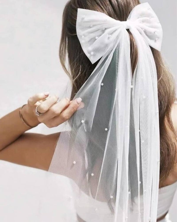 Pearl Embellished Pearl Bow