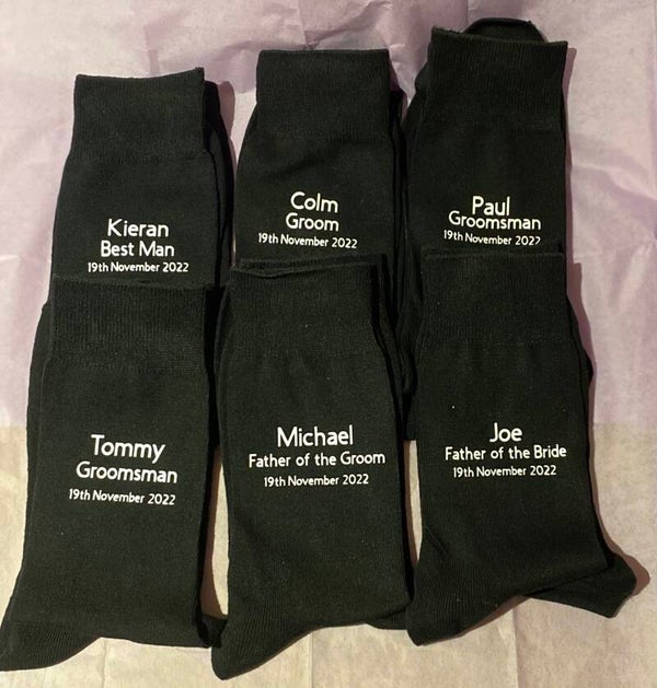 Personalised Wedding Day Socks