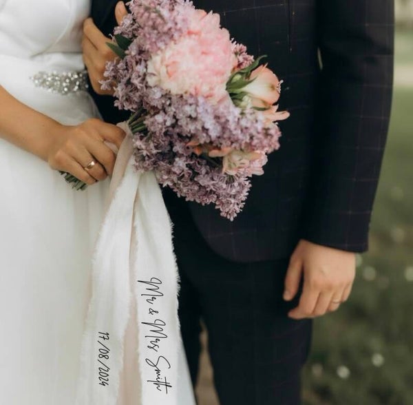 Personalised Wedding Bouquet Ribbon