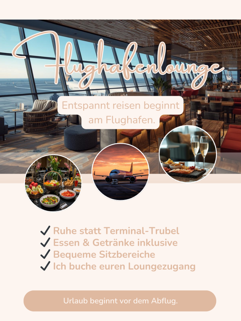 Flughafenlounge Zugang buchen entspannt reisen Reisebüro Geesthacht