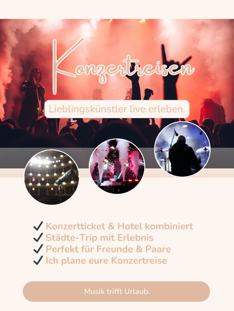 Konzertreise buchen Ticket Hotel Kombination Reisebüro Geesthacht