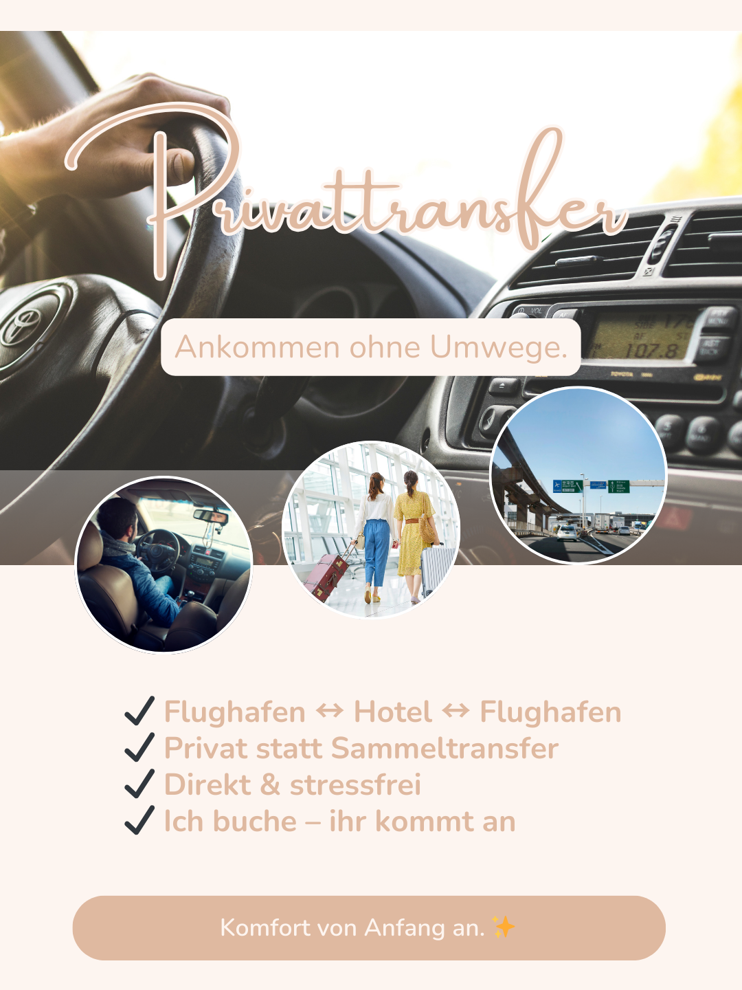 Flughafentransfer organisieren bequem reisen Reisebüro Geesthacht