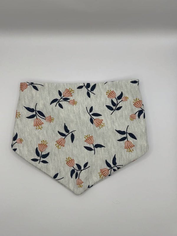 Grey with pink flowers Bandana