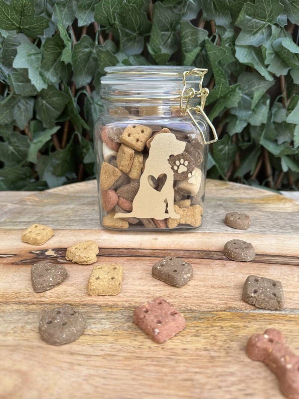 Hond met hartje en pootjes