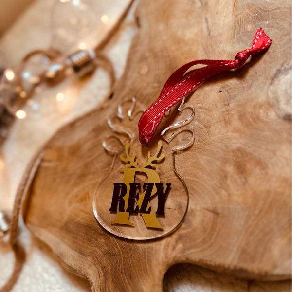 Kerstbal Rendier - Personaliseren met Naam