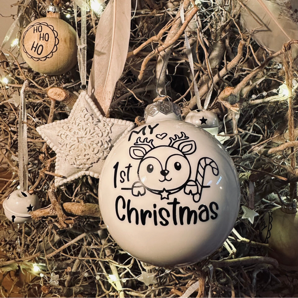 Kerstbal - My first Christmas - Rendier
