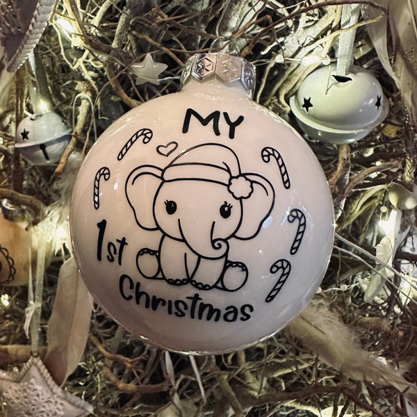 Kerstbal - My first Christmas - Olifant