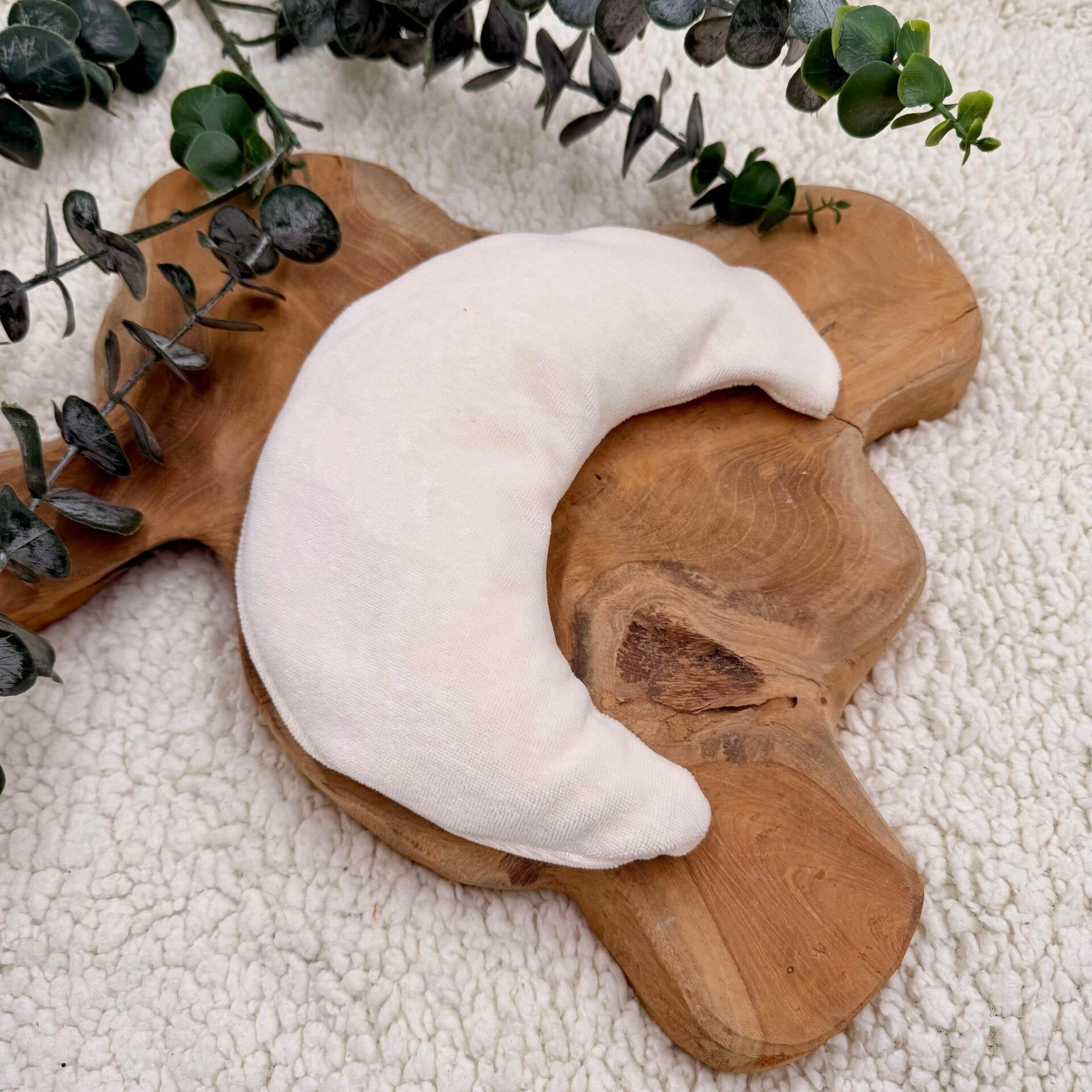 Warmtemaantje - Bio-velours Offwhite