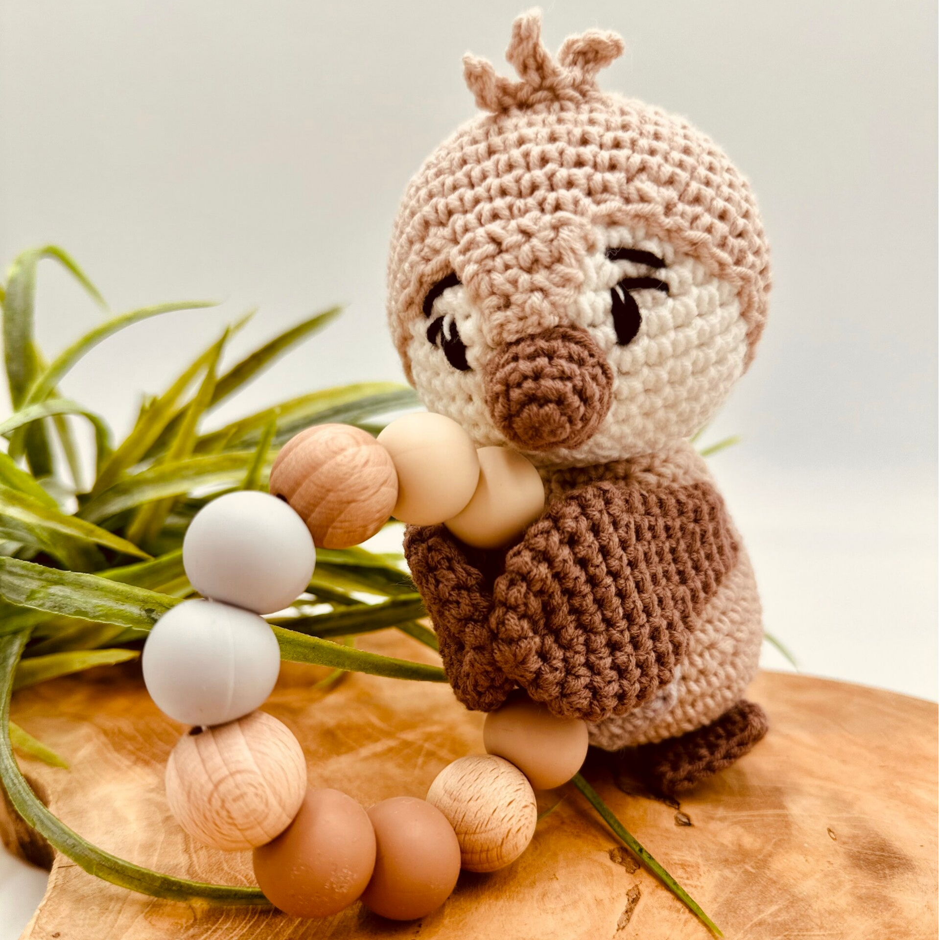 Bijtring Pinguin en knuffel in 1