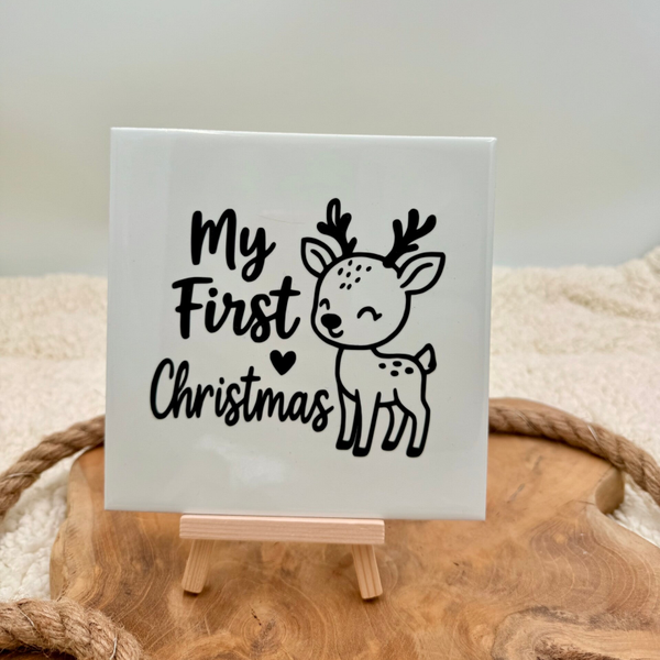 Kerst Tegeltje - My First Christmas