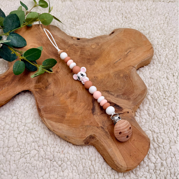 Speenkoord Muis - Wit