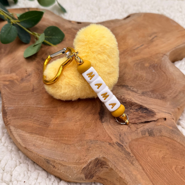Sleutelhanger "MAMA" - Geel