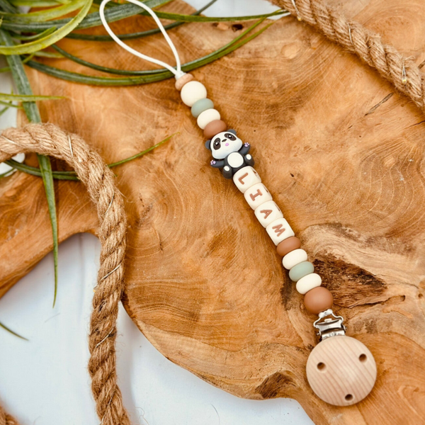 Speenkoord 3D Panda met NAAM