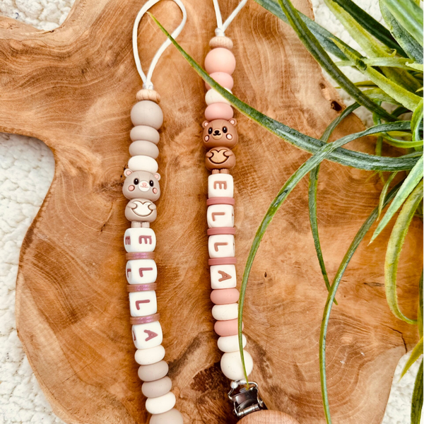 Speenkoord 3D Beertje met NAAM