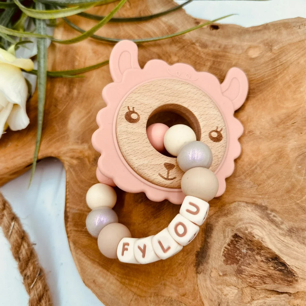 Bijtring met Naam - Alpaca