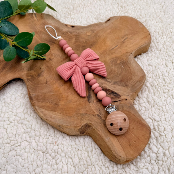 Speenkoord Strik - Donker Roze