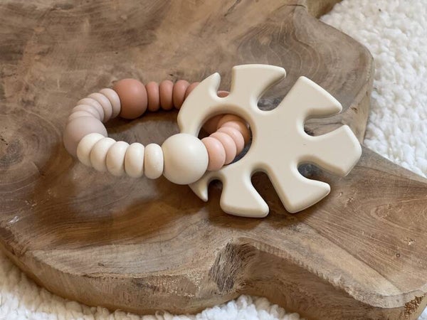 Bijtring - Monstera - Beige