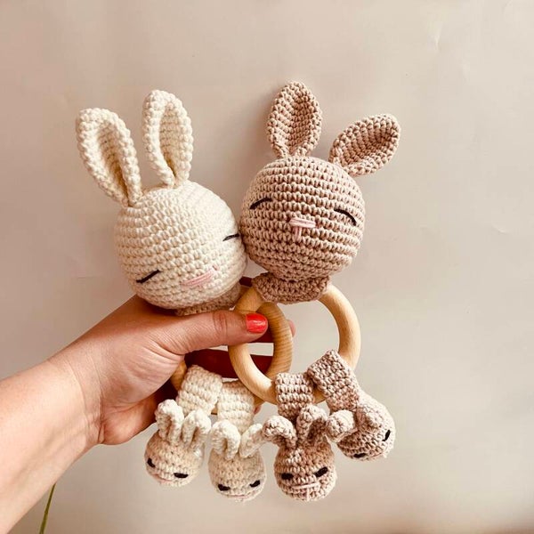 Bijtring - Bunny met Pantoffels