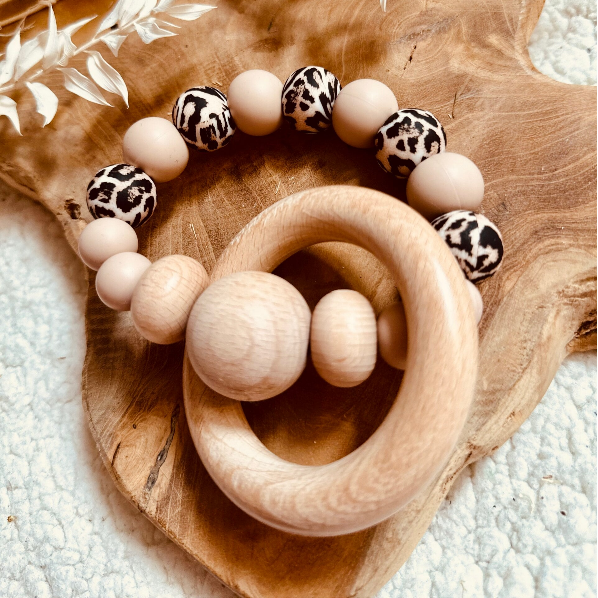 Bijtring Regenboog - Panter Pink