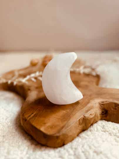 Zoutlamp Nachtlampje - Maan - Wit