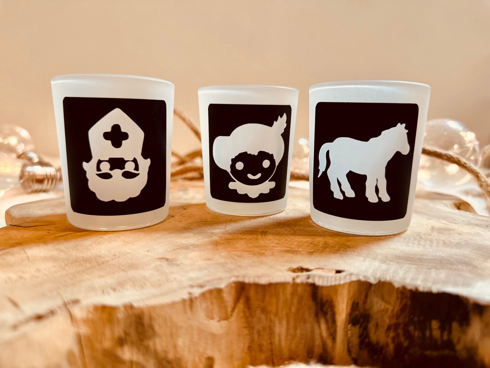 Trio van Sinterklaas lichtjes.