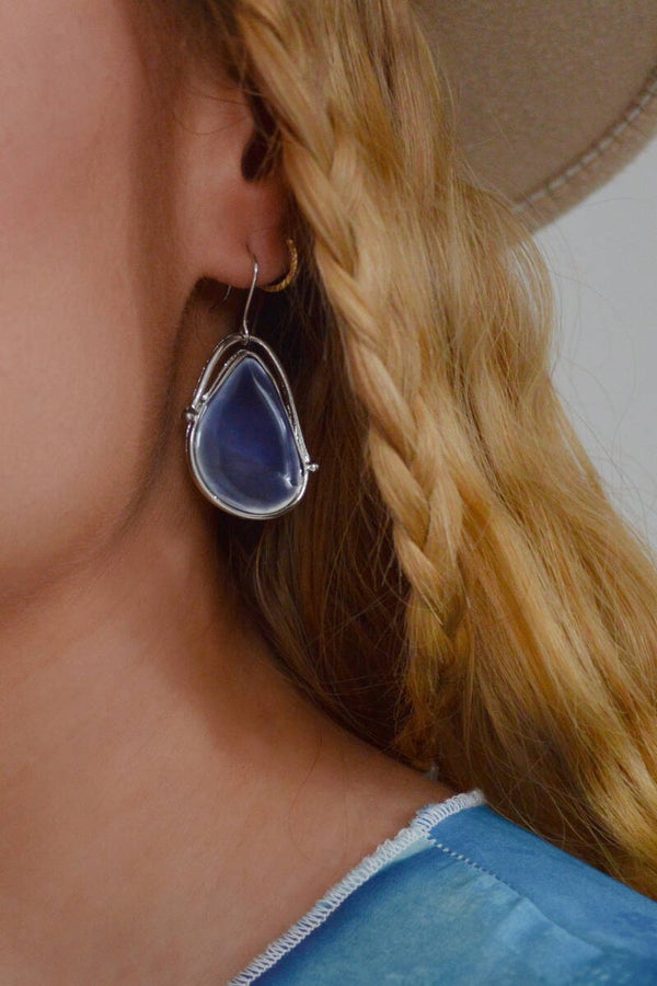 Oyster look earrings silver
