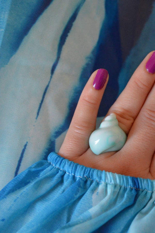 Conch ring turquoise