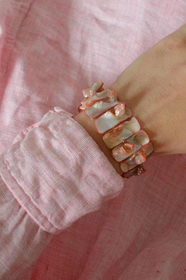 Pink shell bracelet