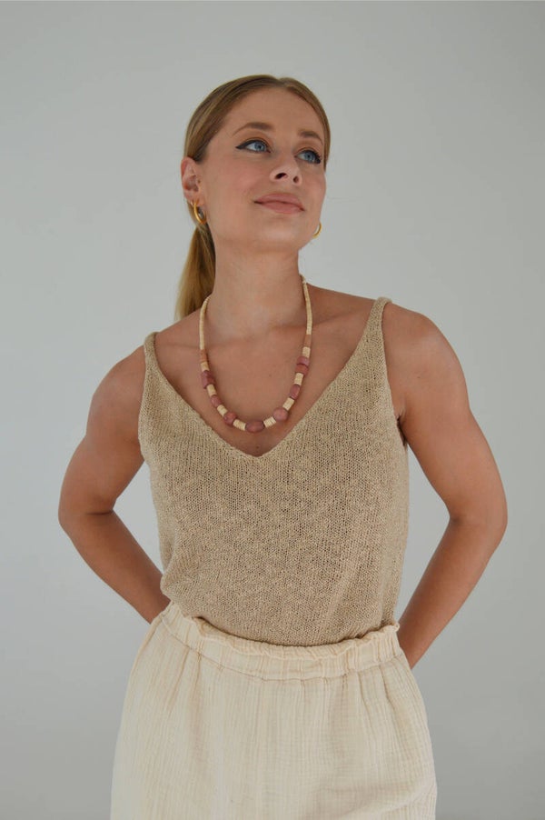 Minimalistic wooden necklace