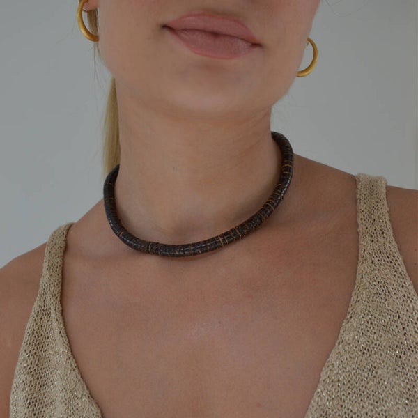 Wooden summer necklace