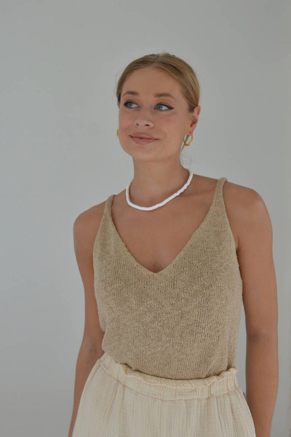 White summer necklace