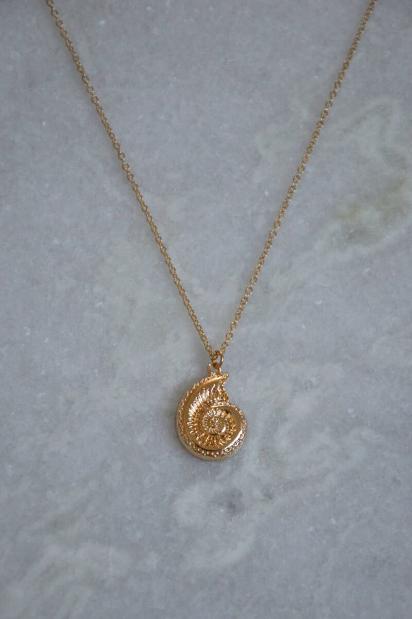 Golden shell necklace #1