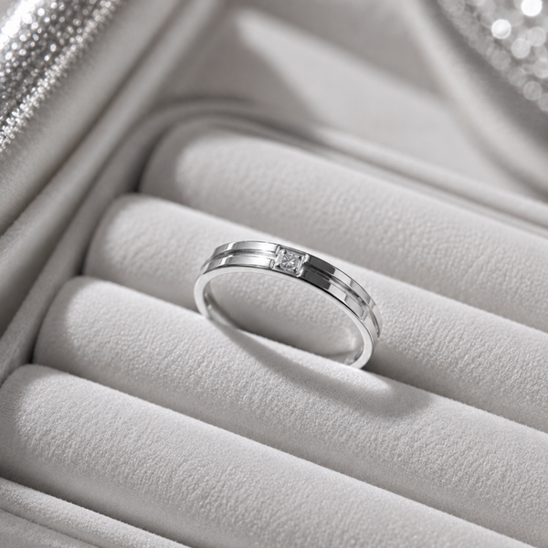 Ring streep 1 diamand