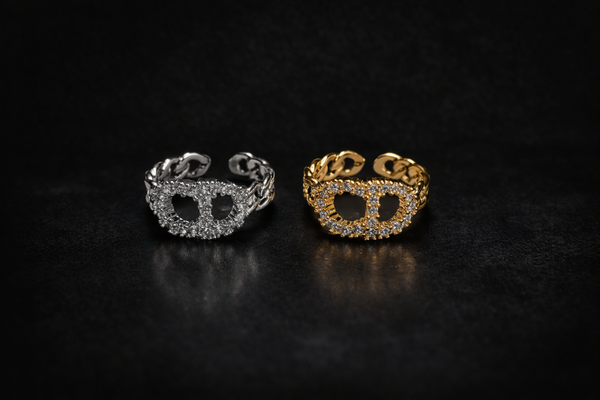 Dior 1:1 verstelbare ring goud en zilver