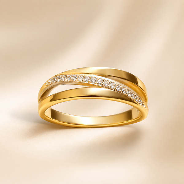 Ring 3 streep diamand